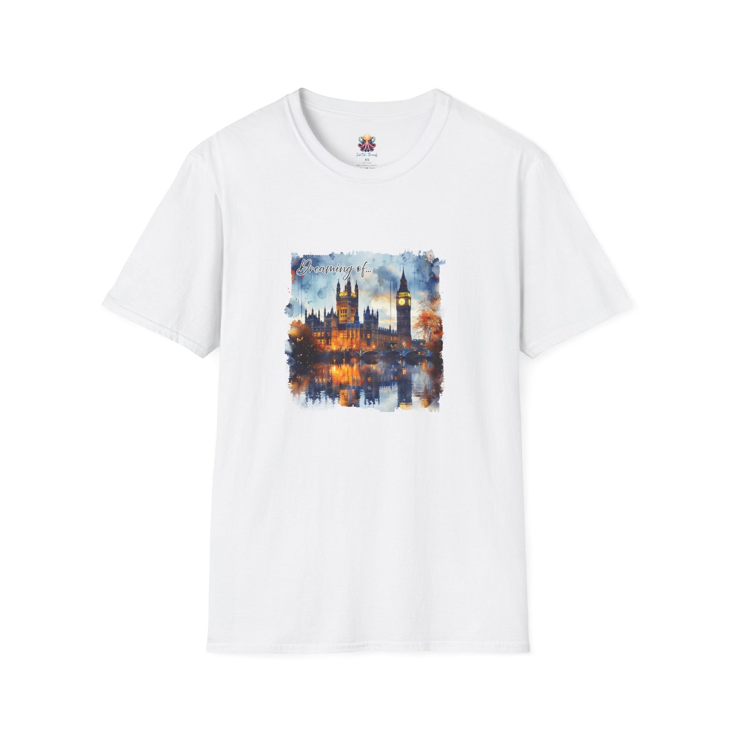 London Watercolor T-Shirt, women's soft tee, traveler's tee, Economy shipping