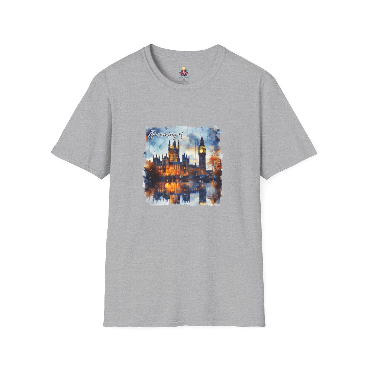 London Watercolor T-Shirt, women's soft tee, traveler's tee, Economy shipping