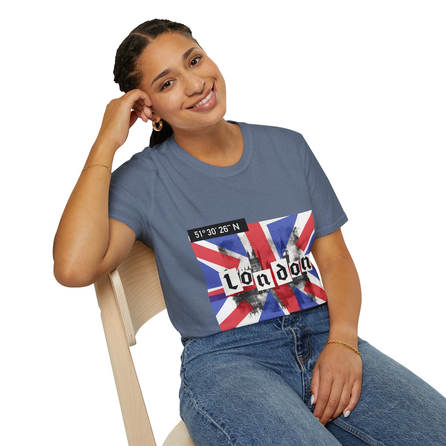 London Flag Unisex T-Shirt, Softstyle Tee, Economy Shipping