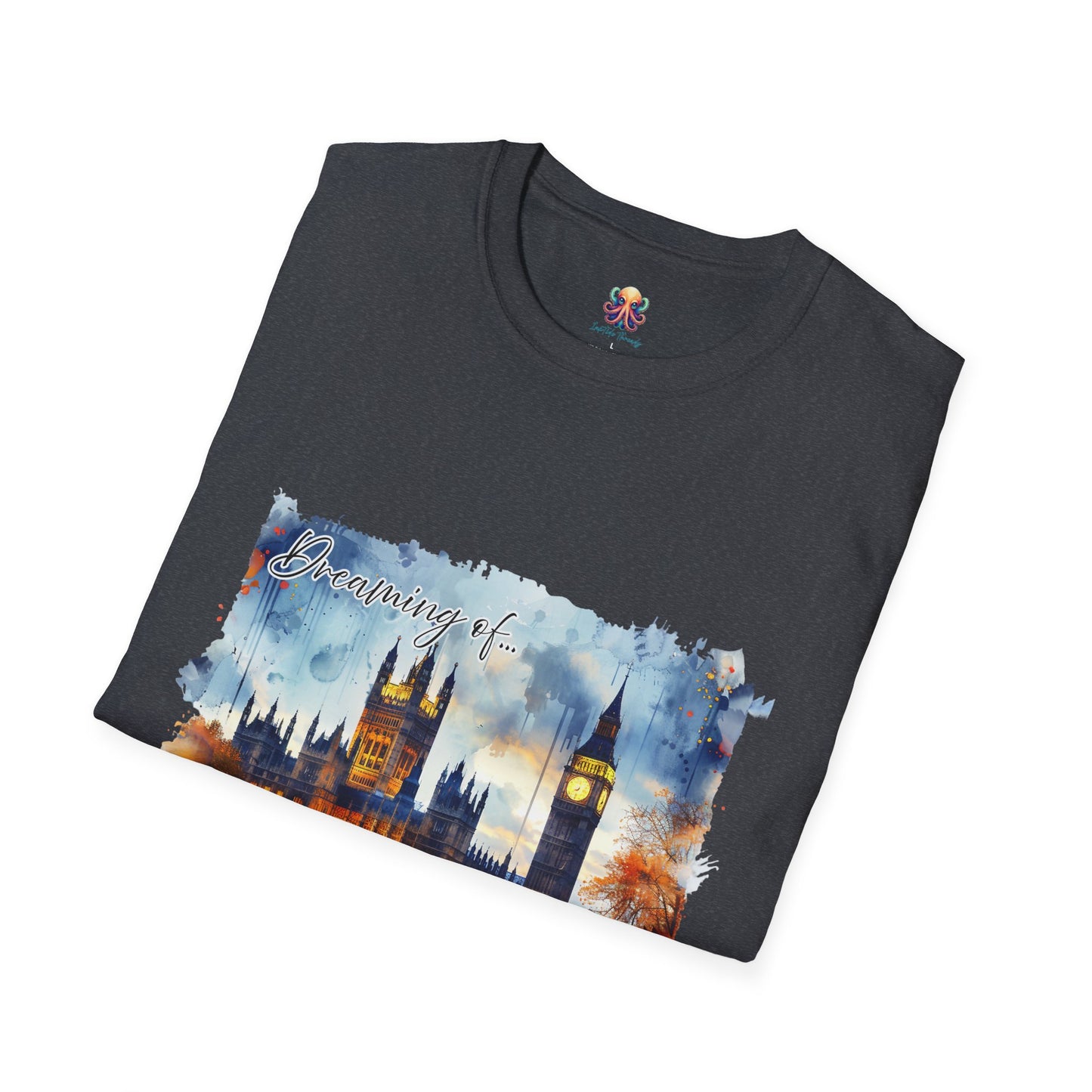 London Watercolor T-Shirt, women's soft tee, traveler's tee, Economy shipping