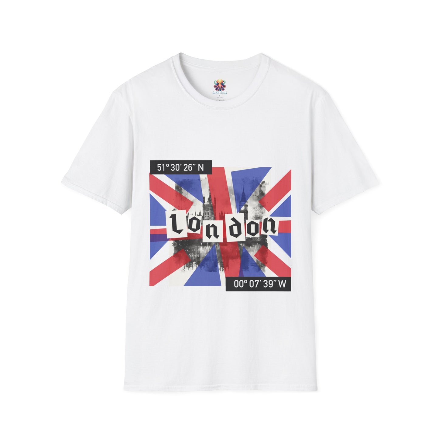 London Flag Unisex T-Shirt, Softstyle Tee, Economy Shipping