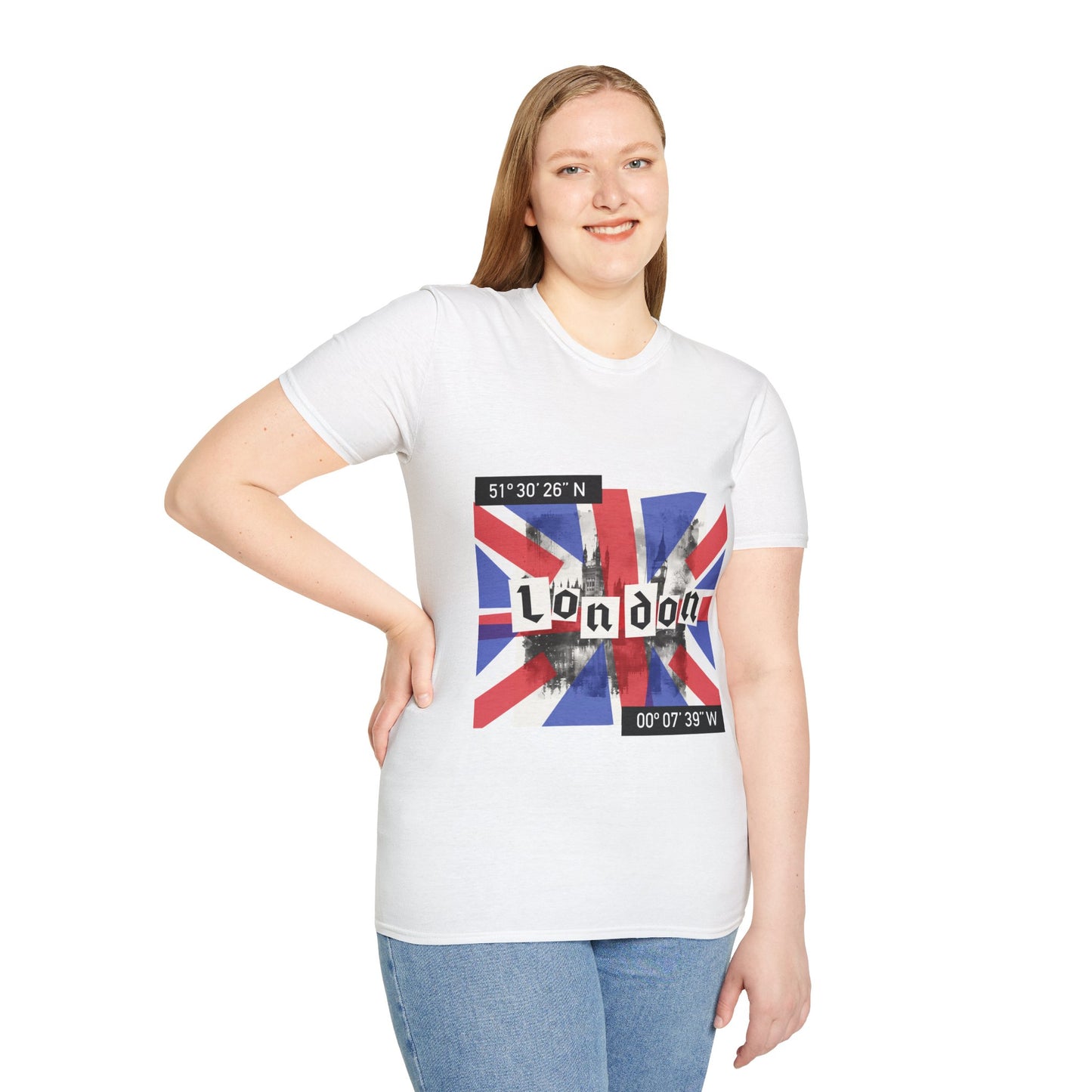 London Flag Unisex T-Shirt, Softstyle Tee, Economy Shipping