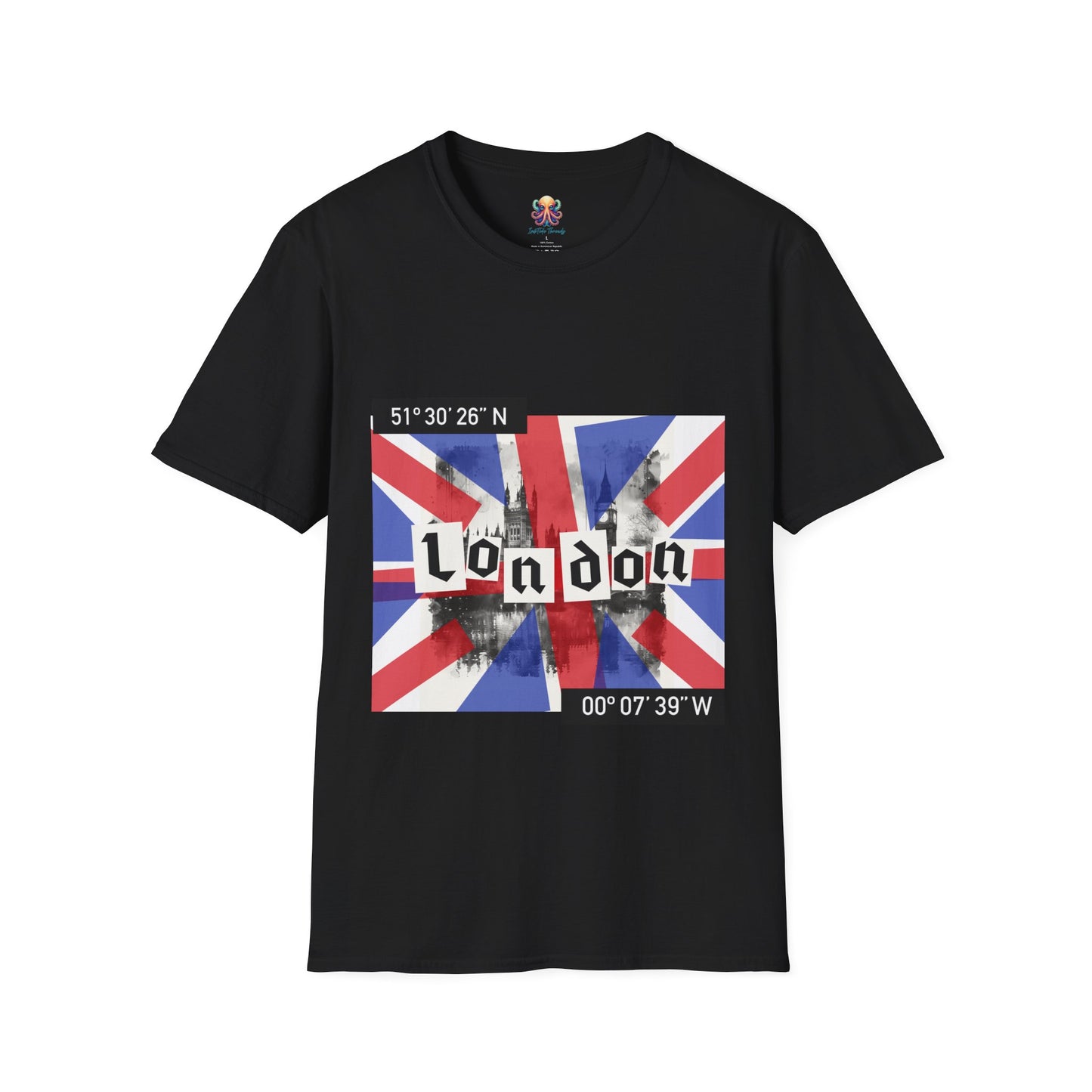 London Flag Unisex T-Shirt, Softstyle Tee, Economy Shipping