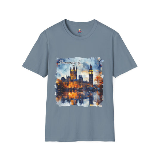 London Watercolor T-Shirt, women's soft tee, traveler's tee, Economy shipping