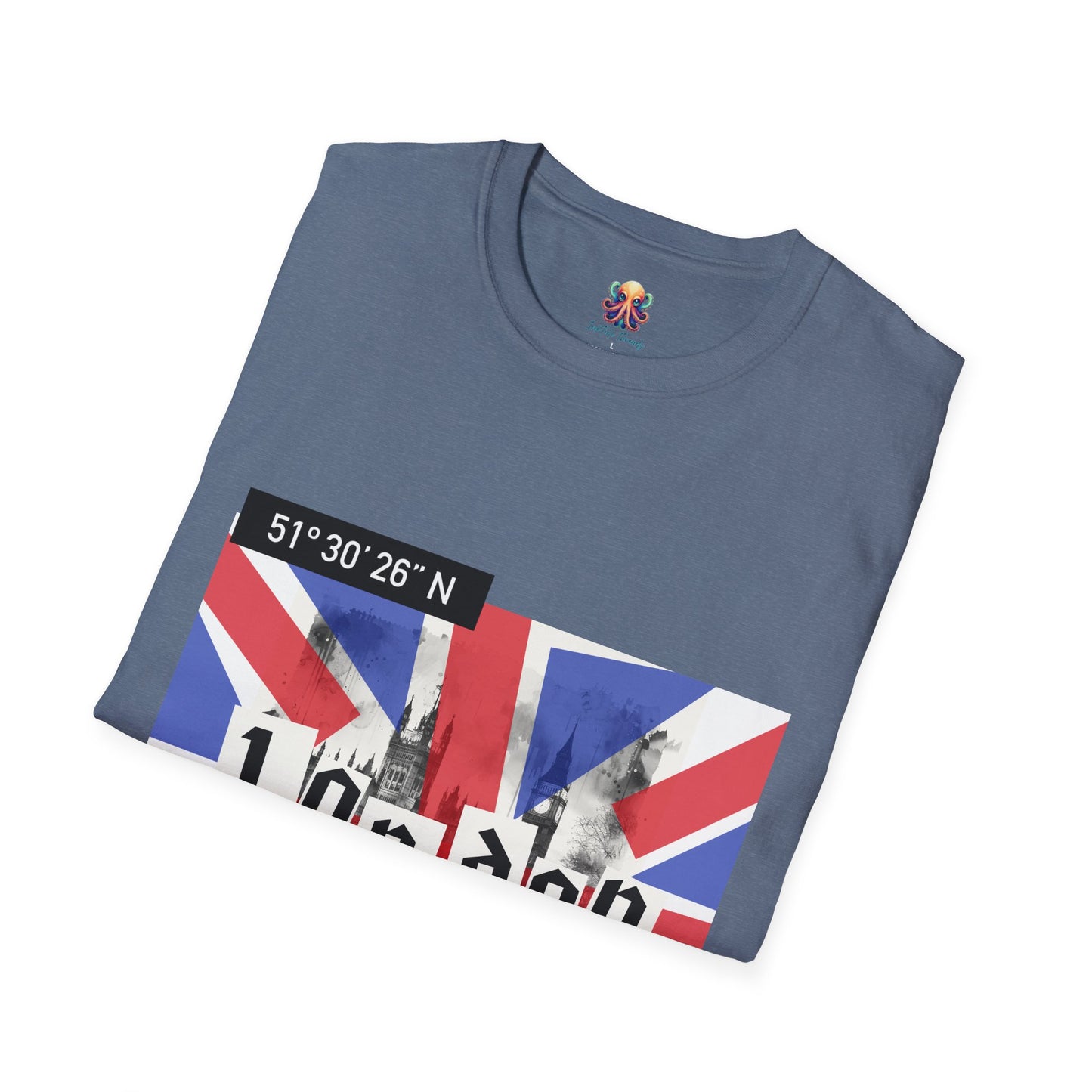 London Flag Unisex T-Shirt, Softstyle Tee, Economy Shipping