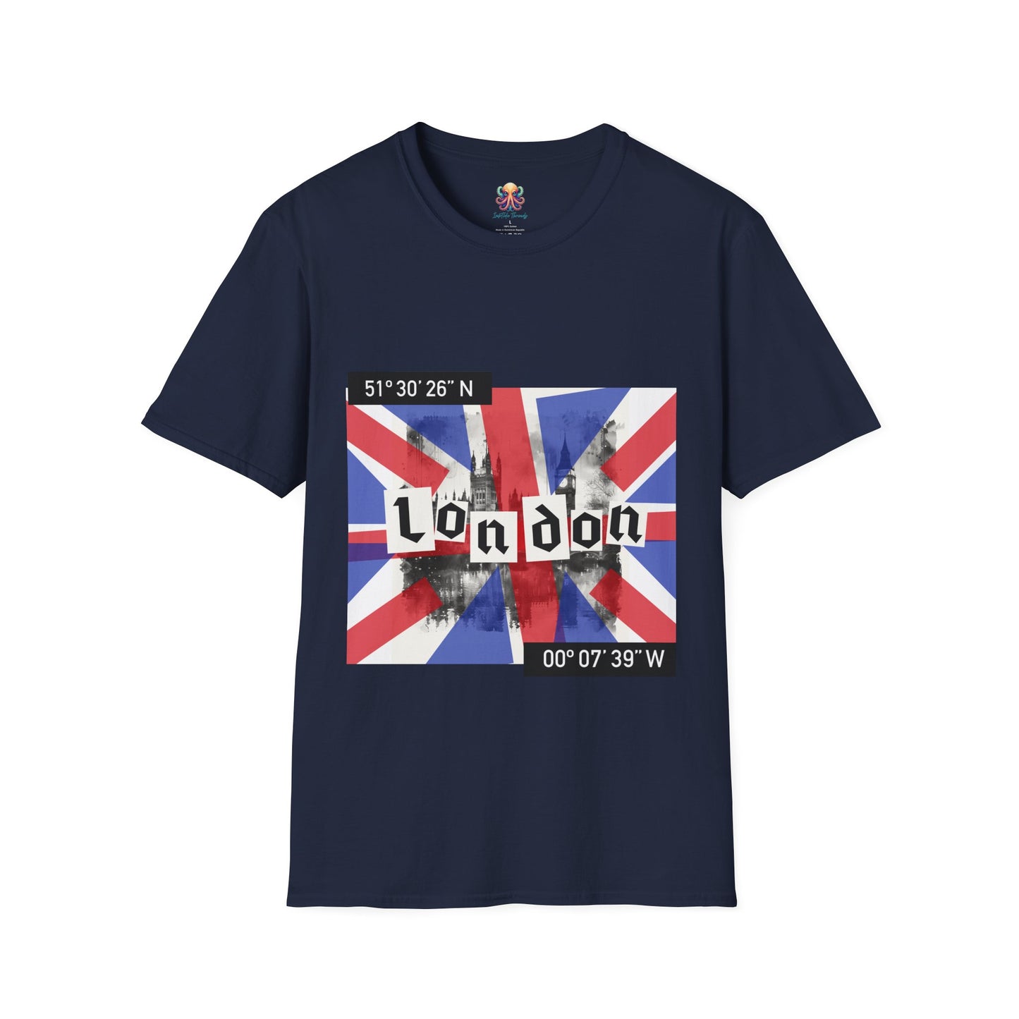 London Flag Unisex T-Shirt, Softstyle Tee, Economy Shipping