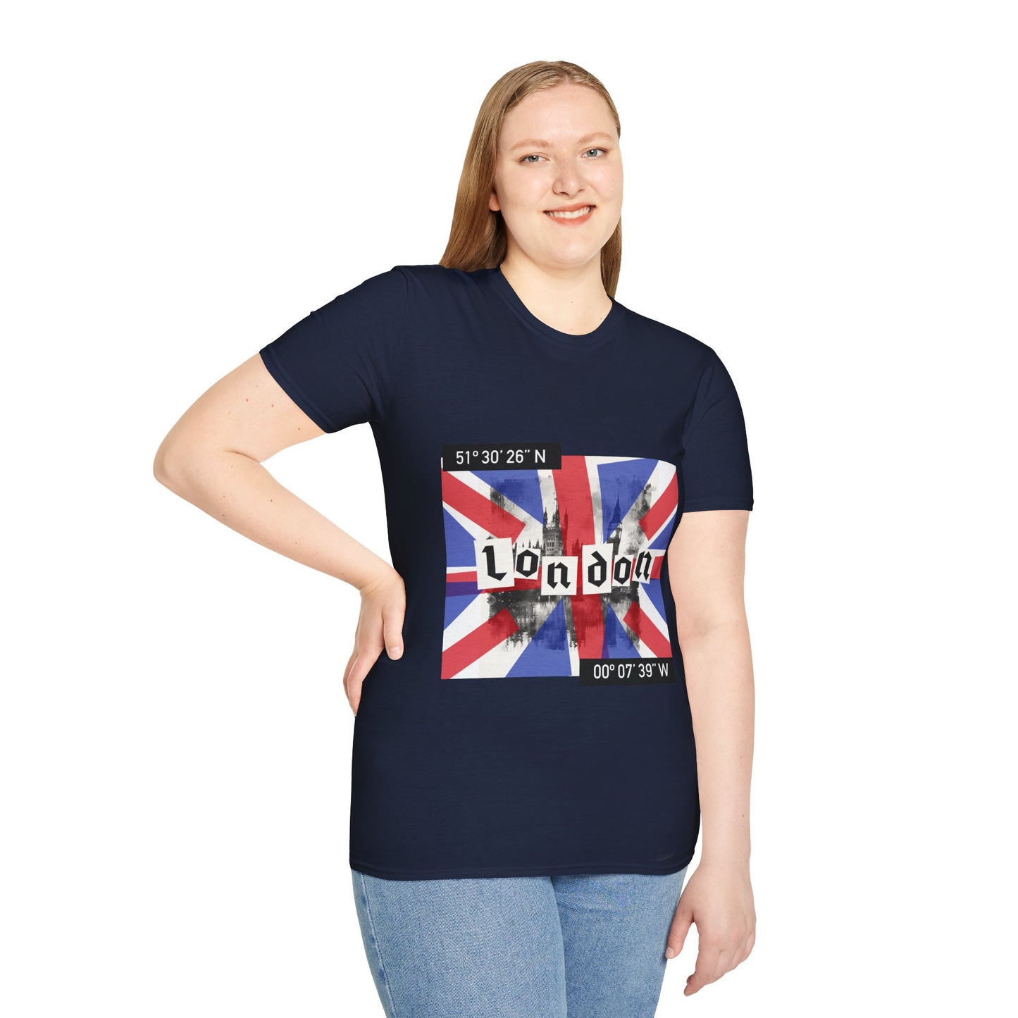 London Flag Unisex T-Shirt, Softstyle Tee, Economy Shipping