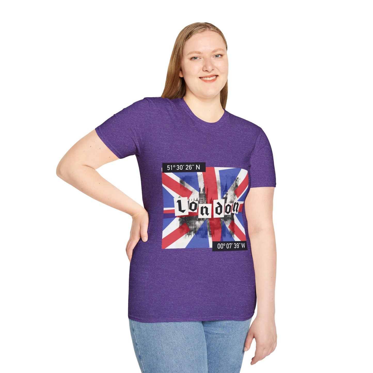 London Flag Unisex T-Shirt, Softstyle Tee, Economy Shipping