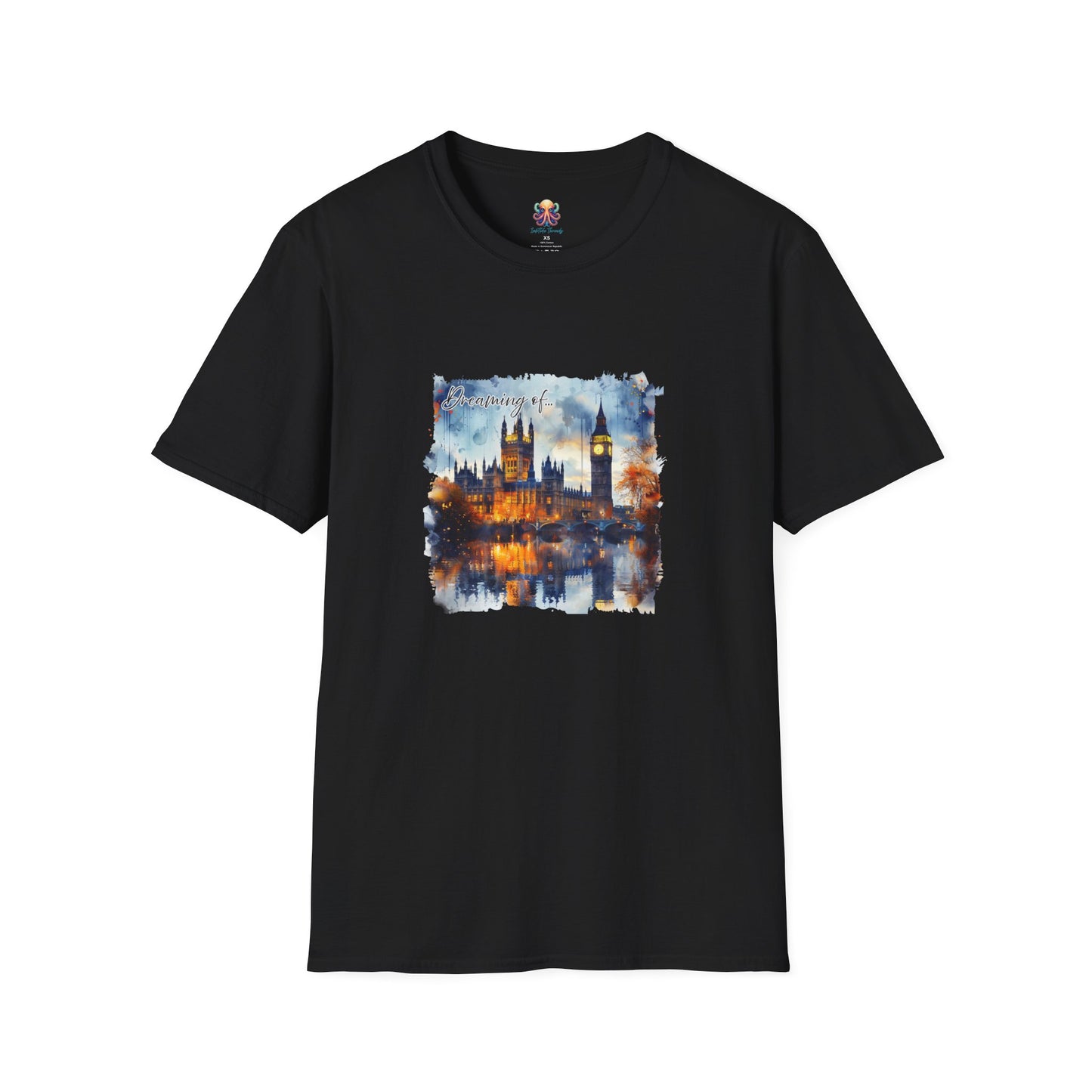 London Watercolor T-Shirt, women's soft tee, traveler's tee, Economy shipping