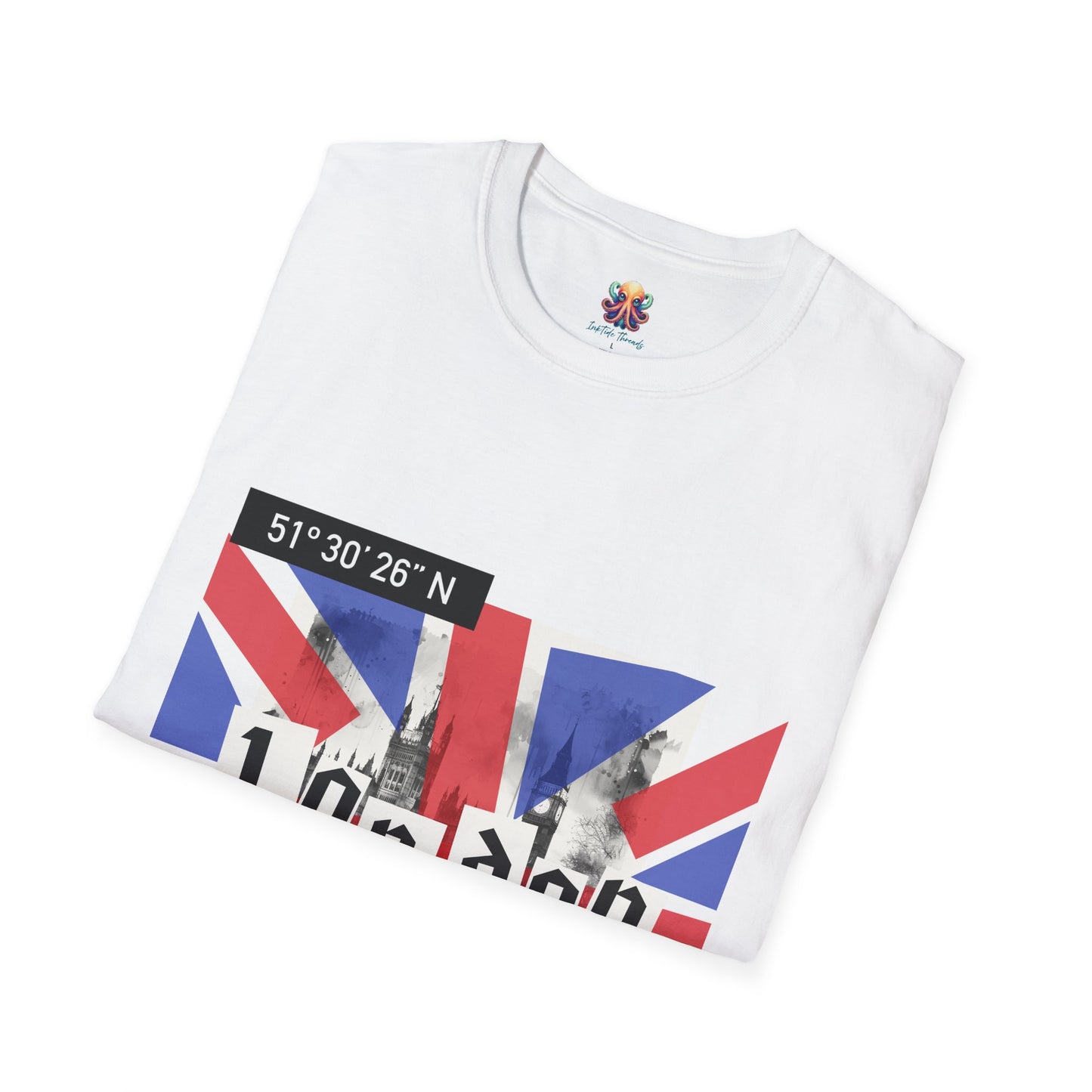 London Flag Unisex T-Shirt, Softstyle Tee, Economy Shipping