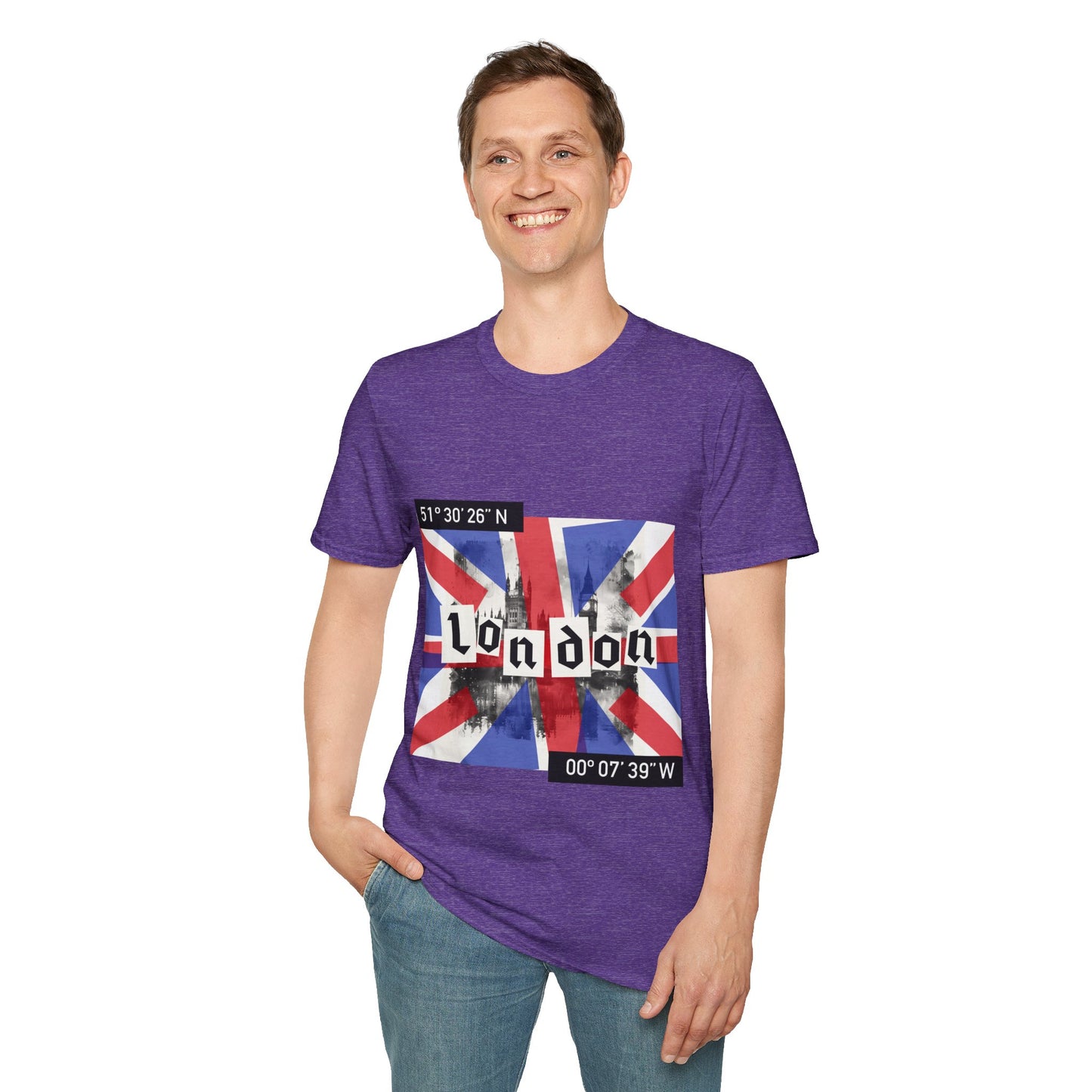 London Flag Unisex T-Shirt, Softstyle Tee, Economy Shipping