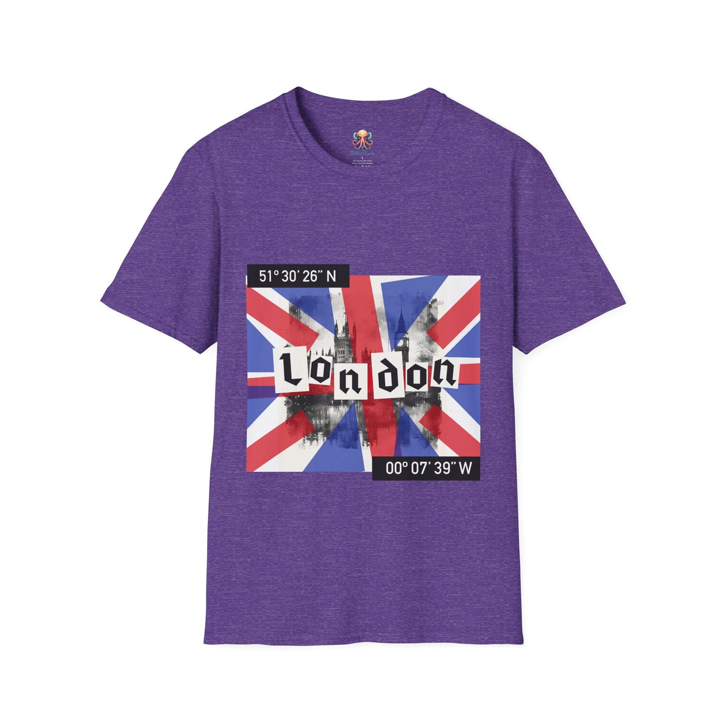 London Flag Unisex T-Shirt, Softstyle Tee, Economy Shipping