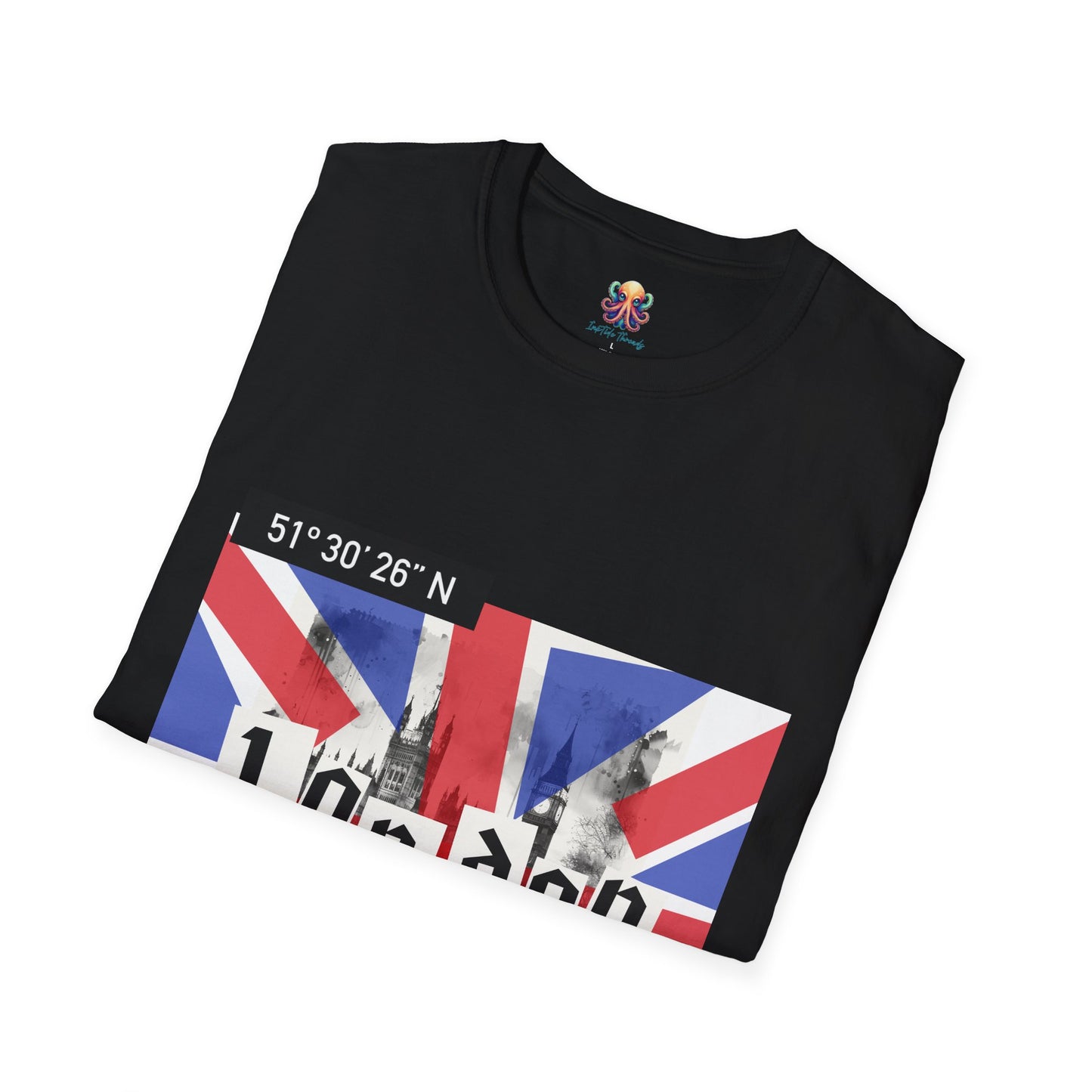 London Flag Unisex T-Shirt, Softstyle Tee, Economy Shipping