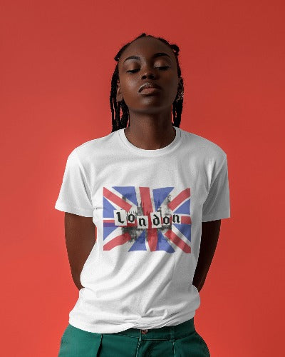 London Flag Unisex T-Shirt, Softstyle Tee, Economy Shipping